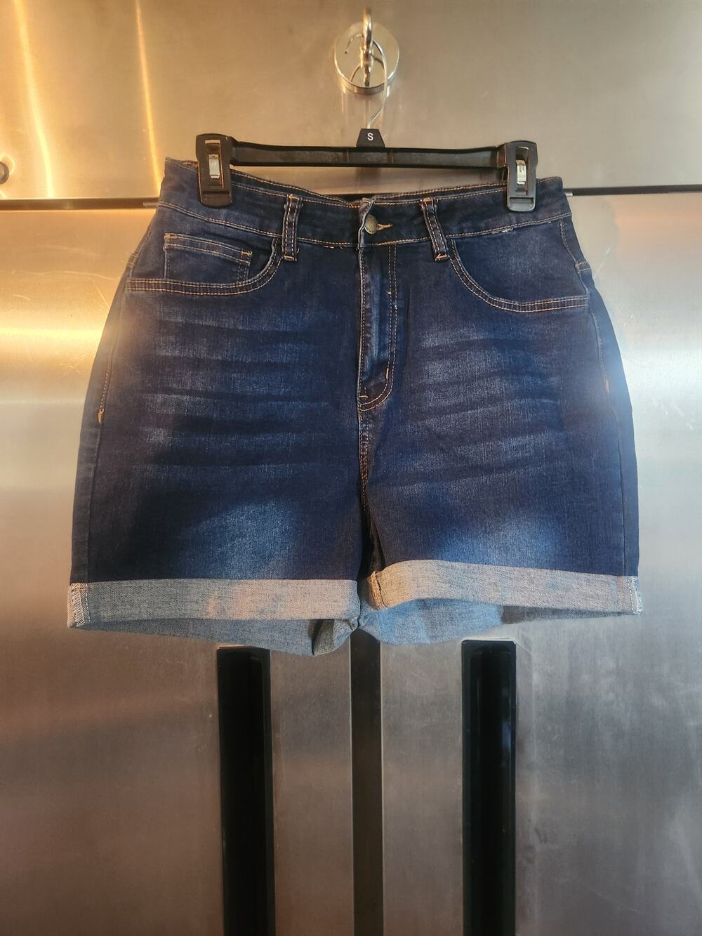 Shein Curve Distressed Denim Shorts Plus Size 0XL Cuffed Hem